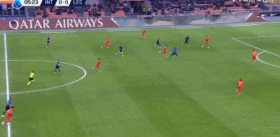 半场：国米0-0莱切，博尼造险